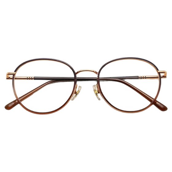 Gradient myopia glasses frame men and women retro tide with lens round frame with nasal support allergic Japanese glasses frame female

