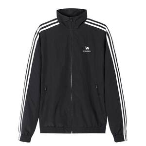 
Camel Campus Windbreaker Jacket Stand Collar Jacket Women's Men's Couple Spring Outdoor Sports Water-Repellent Black
