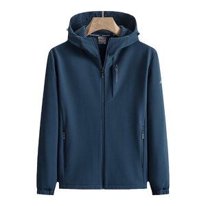 
2025 autumn and winter new soft shell jacket men's windproof casual spring and autumn fleece jacket sports hooded cardigan sweater