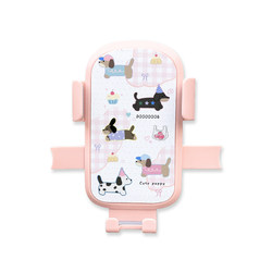Cartoon multifunctional electric vehicle mobile phone holder upgraded with hook take-out mobile phone navigation stand shock-absorbing support stand for women