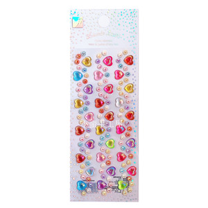 
Colorful crystal diamond stickers three-dimensional love shell bracelet children's handmade DIY kindergarten reward paste art