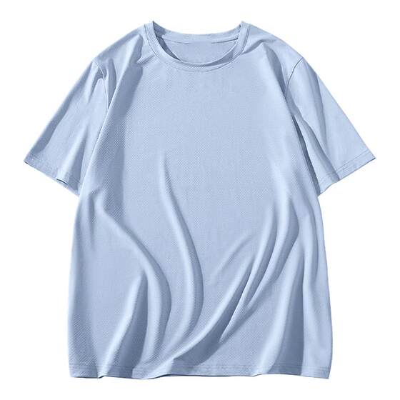 
Pull back ice silk short-sleeved T-shirt for men 2026 new summer cool breathable loose outdoor sports sun protection quick-drying clothing Y