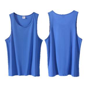 
Jeanswest pure cotton blue men's vest hurdle fitness breathable cotton bottoming top sleeveless trendy men's style