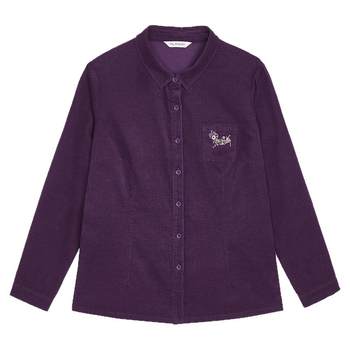 
Mirandon fashionable corduroy shirt for women long sleeve corduroy