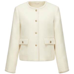 
[Goose Down] Bosideng Outlet Lightweight Down Jacket Fashionable Women's Short Style Small Fragrance Round Neck for Autumn and Winter