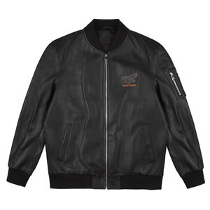 
[Sheep Leather] Raidy Boer/Redy Boer Autumn and Winter Men's Embroidered Leather Jacket 2001-70