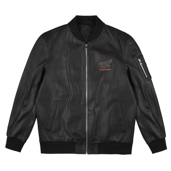 
[Sheep Leather] Raidy Boer/Redy Boer Autumn and Winter Men's Embroidered Leather Jacket 2001-70