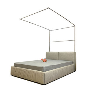 Mosquito net bracket, household stainless steel pipe, ground fishing rod, thickened and thickened, bed head without installation of lifting and telescopic bracket