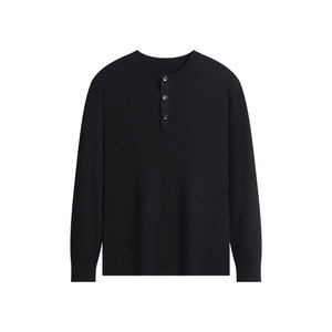 
Shanshan Henry collar men's knitted wool sweater autumn and winter warm sweater base shirt high-end thickened jacket