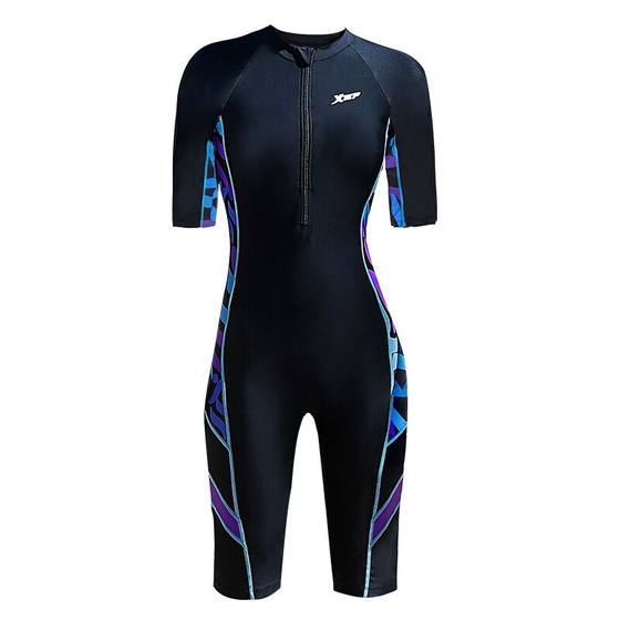 
Xtep professional swimsuit for women in 2025 new one-piece large size sports training conservative slim and fashionable hot spring bathing