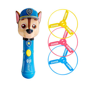 
Paw Patrol Luminous Bamboo Dragonfly Flying Saucer Ejection Rotating Gyro Frisbee Outdoor Fun Toy for Children Boys and Girls