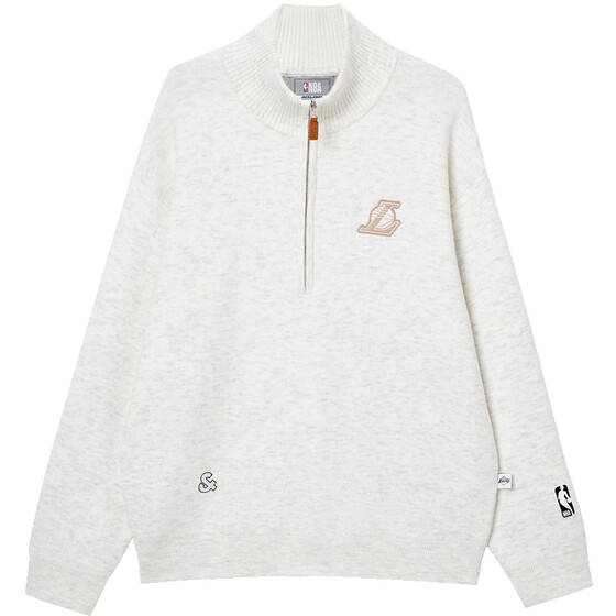 
[NBA Co-branded Lakers] Jack Jones Men's Spring Wool Sweater Half-Zip Casual Loose