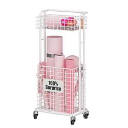 a student double-layer flipping sports equipment storage basket