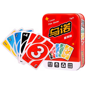 
Genuine Uno Card UN Card O Plastic Seal Waterproof Iron Box Uno Multiplayer Party Game Card Poker Card