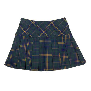 
Northage2022 summer and autumn retro high-waisted college plaid pleated girl with bottoming mini skirt
