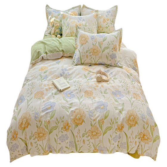 
100% pure cotton quilt cover single piece 150x180x200x230cm cotton quilt cover student dormitory 1.5m mattress cover