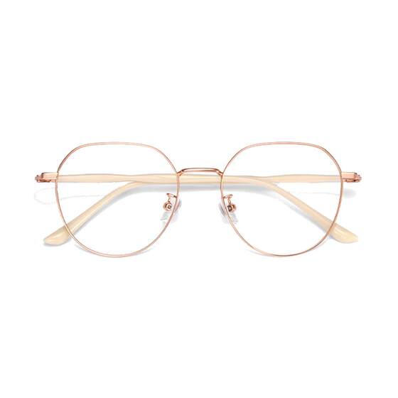 
The same style as Xiaohongshu, golden silk milk coffee, small face glasses, multilateral myopia mirror, female pure desire small frame, student eye frame