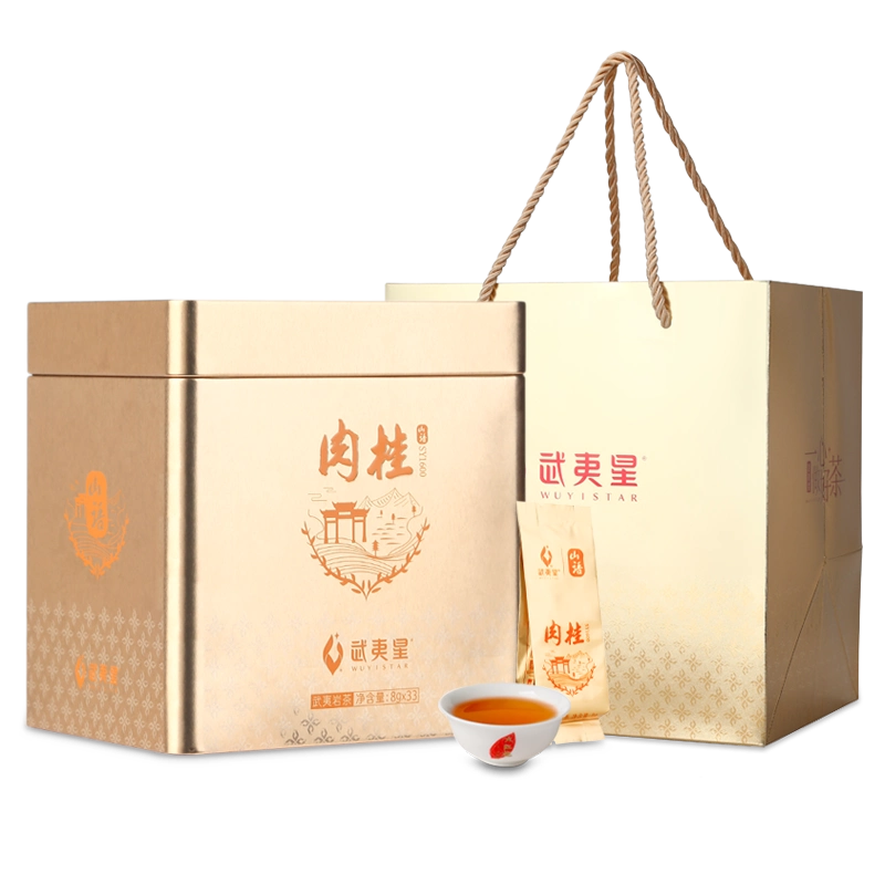 武夷星SY1600正岩肉桂茶特级坑涧肉桂岩茶铁盒装264g乌龙茶盖碗适用