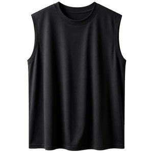 
Liquid ammonia ice silk cotton sleeveless T-shirt men's summer cool and heavy loose vest sports fitness and sports vest fashion brand