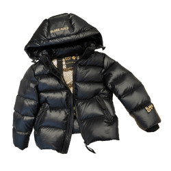 Children's black down jacket parent-child thickened jacket