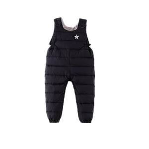 
Children's baby down overalls, boys and girls, warm belly protection jumpsuits, thickened baby down pants