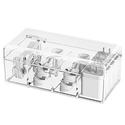 Data cable storage box, mobile phone power charging cable organization artifact, multi-functional desktop cable manager hub box