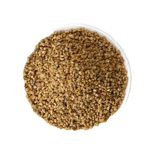 Golden soft wheat rice granules special granules, soil, peat soil, green plants, green flowers and flowers commonly paved stone plants
