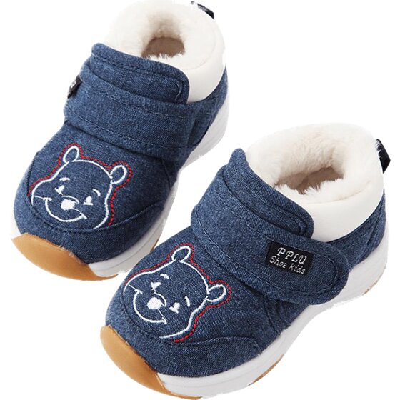 Autumn and winter male babies 0-1-3 years old baby cotton shoes, girls, girls, can not drop soft bottom big cotton baby shoes