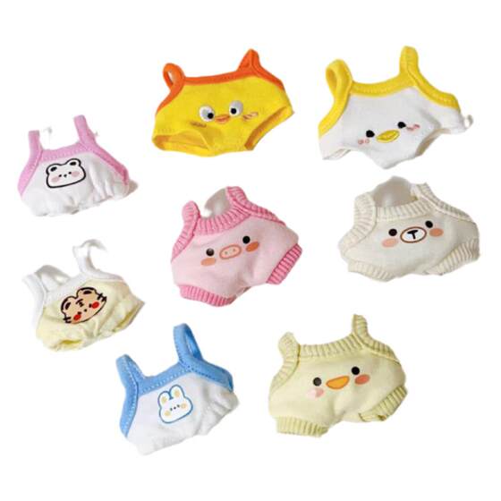 
Cotton doll missing teeth and small clothes 10cm suspender crawling clothes doll cute 20cm doll clothes and dolls changing accessories