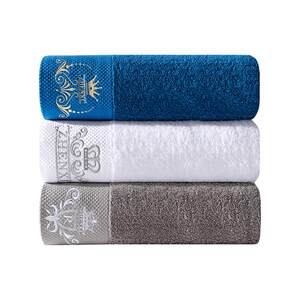 
Five-star hotel exclusive high-end pure cotton bath towel for adults thickened household three-piece set with customized logo