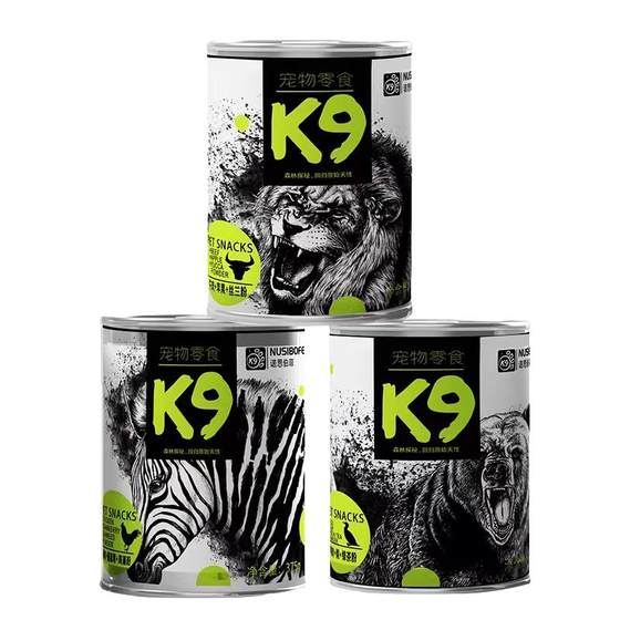 
K9 canned dog meat 375g nutritional staple food companion dog snacks pure meat canned young, old, large and small dogs