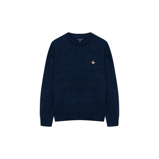 
TeenieWeenie Bear Men's Wear Soft, Comfortable and Warm Embroidered Top Casual Inside Round Neck Sweater Men's Style