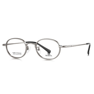 Schlohua glasses frame nerd oval small frame frame women's non-face titanium alloy can be matched with high myopia mirror 408