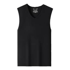 
Yalu men's threaded vest wide shoulder V-neck pure cotton sports base hull men's large-size summer sweat-absorbing shirt