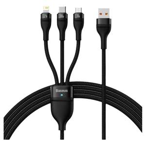 Beisi Three in One Data Cable Charging Cable One to Three 100W Super Fast Charging Suitable for Apple, Huawei, TPyec, Android, Three to One to Two iPad, Tablet Car, 6A Multi functional Car