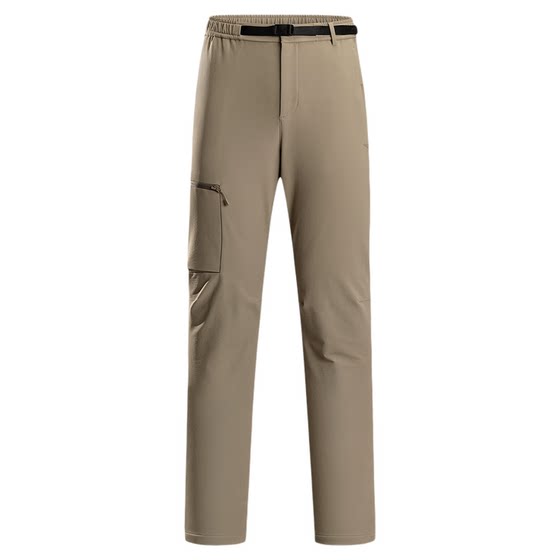 
Super ANTA men's water-repellent plus velvet soft shell pants spring outdoor sports pants mountaineering trousers 152546505U