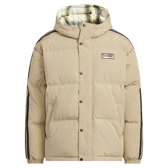 
adidas Adidas clover winter retro street style warm double-sided sports men's down jacket KF9278
