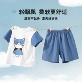 Летняя одежда для мальчиков, комплект, детские хлопковые тонкие летние шорты для новорожденных, короткий рукав