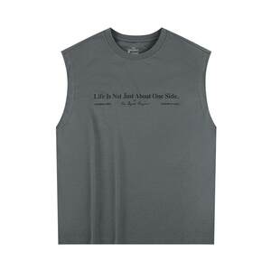 
361 sleeveless vest men's 2026 summer breathable new loose casual top solid color round neck T-shirt for men