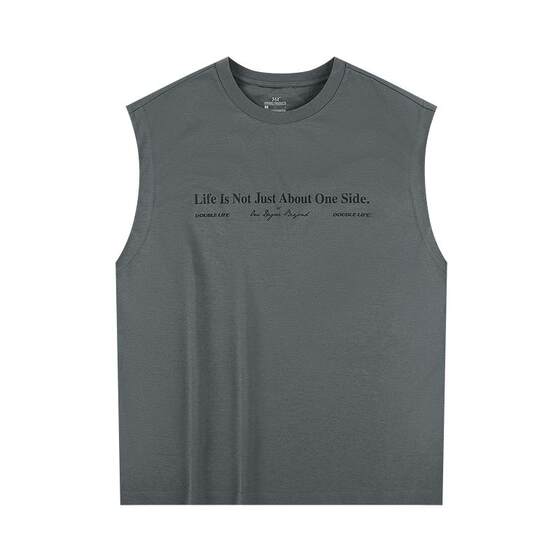 
361 sleeveless vest men's 2026 summer breathable new loose casual top solid color round neck T-shirt for men