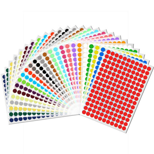 400 Pegatinas Redondas De Colores Codificantes, 50 Mm/2 Pulgadas