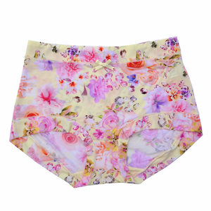 Caitian women's underwear ice silk 30988 high waist belly 30987 medium waist graphene crotch large size quick-drying printing bottoms
