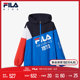 FILA KIDS斐乐童装男大童外套2024夏季新款儿童时尚梭织连帽上衣