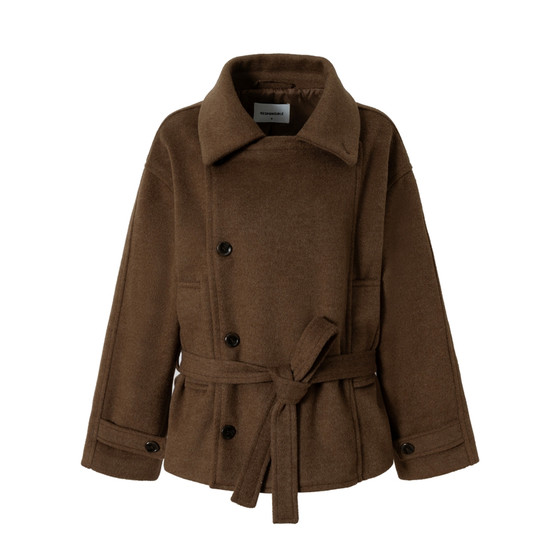 
RPB BRAND wool minimalist style lapel woolen coat women's short loose style high-end old money coat