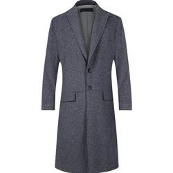 Jdv Men's Autumn And Winter Basic Men's Woolen Coat Fashionable Casual Mid-length Jacket Warmth