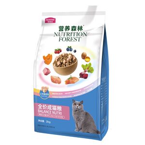
Nutritious forest cat food 10kg salmon freeze-dried double combination adult cat and kitten fattening cat staple food 20*0.5kg