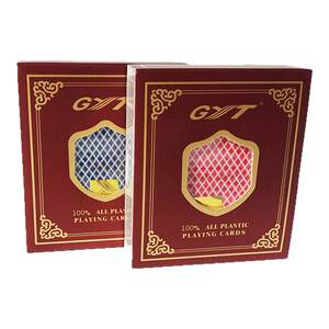 
6 sets] GYT plastic playing cards Jinyi flagship authentic double-sided frosted playing cards PVC Park Stud bridge