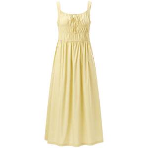 
PEACEBIRD Women's Sleeveless Tea Break Dress Summer French Solid Color Suspender Skirt Niche Slimming Long Skirt