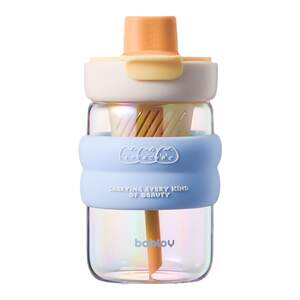 
bablov glass water cup girls high-looking straw cup when going out to carry coffee cup portable tea cup tea water separation