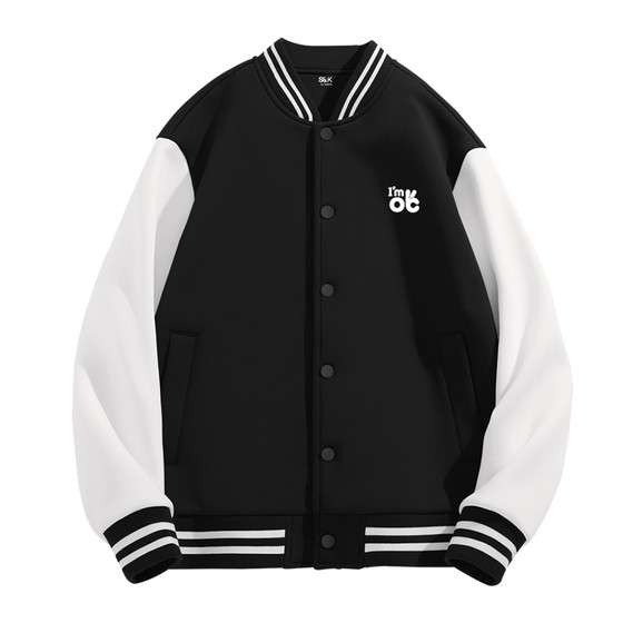 
Baleno S/K American Baseball Uniform for Men Spring and Autumn Contrast Color Retro Heavy Jacket Loose Casual Couple Wear Jacket A